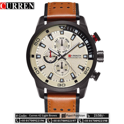 Trendy Stylish Stainless Steel Original CURREN Watch for Men | Curren 42