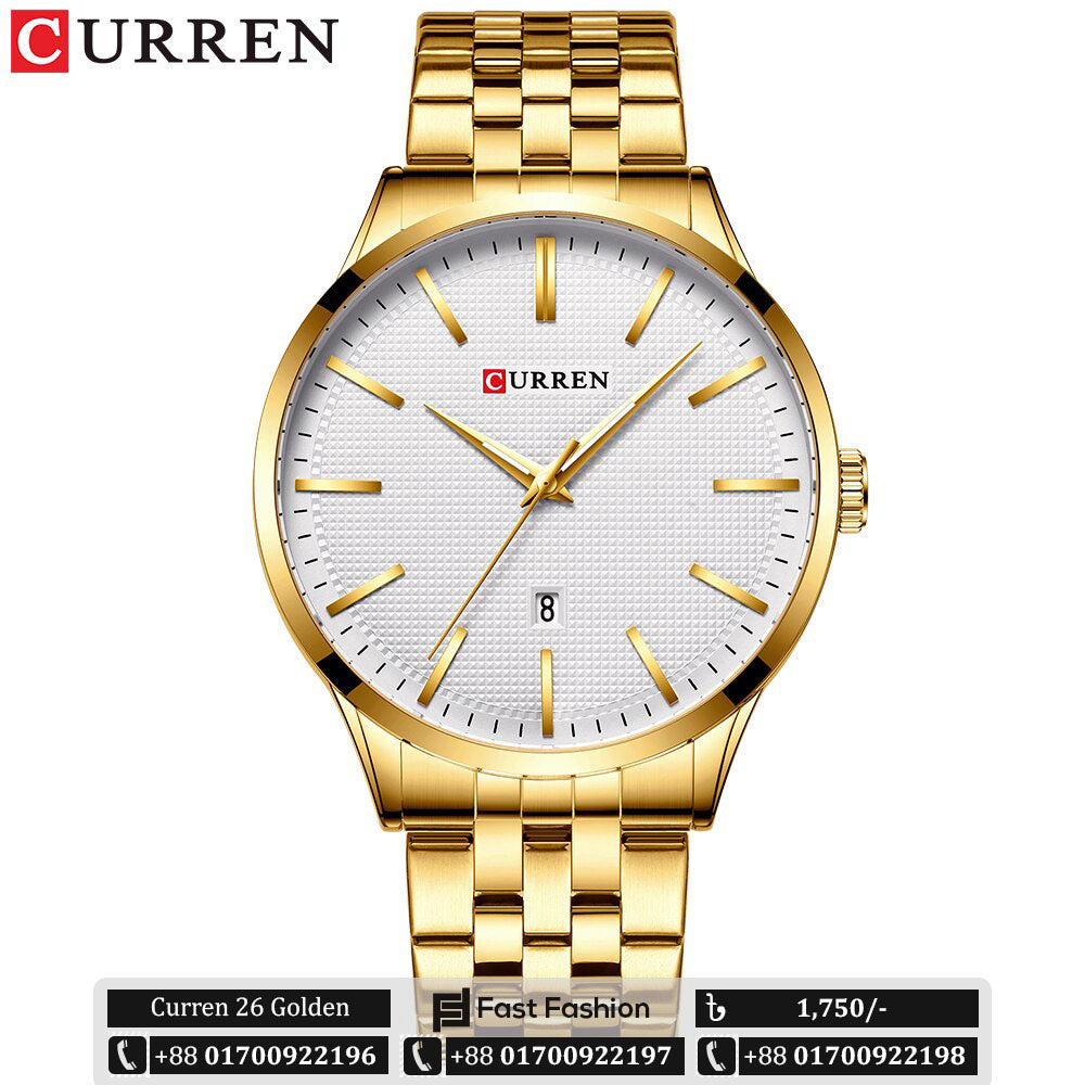 Original Trendy Stylish Stainless Steel CURREN Watch for Men | Curren 26