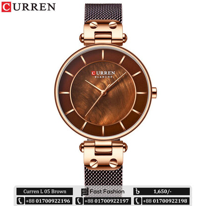 Original Trendy Stylish Stainless Steel CURREN Watch for Women | Curren L 05