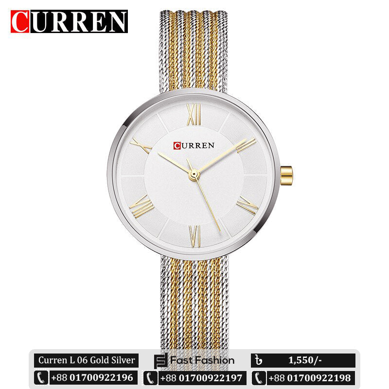 Original Trendy Stylish Stainless Steel CURREN Watch for Women | Curren L 06