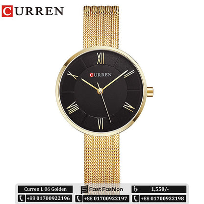 Original Trendy Stylish Stainless Steel CURREN Watch for Women | Curren L 06