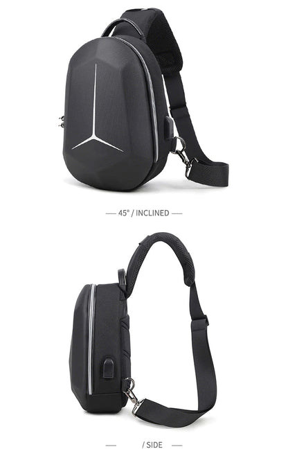 Anti-theft lock Chest-Bag - Side Bag - USB charging travel Shoulder Waterproof Crossbody Bag - KN Side Bag 02