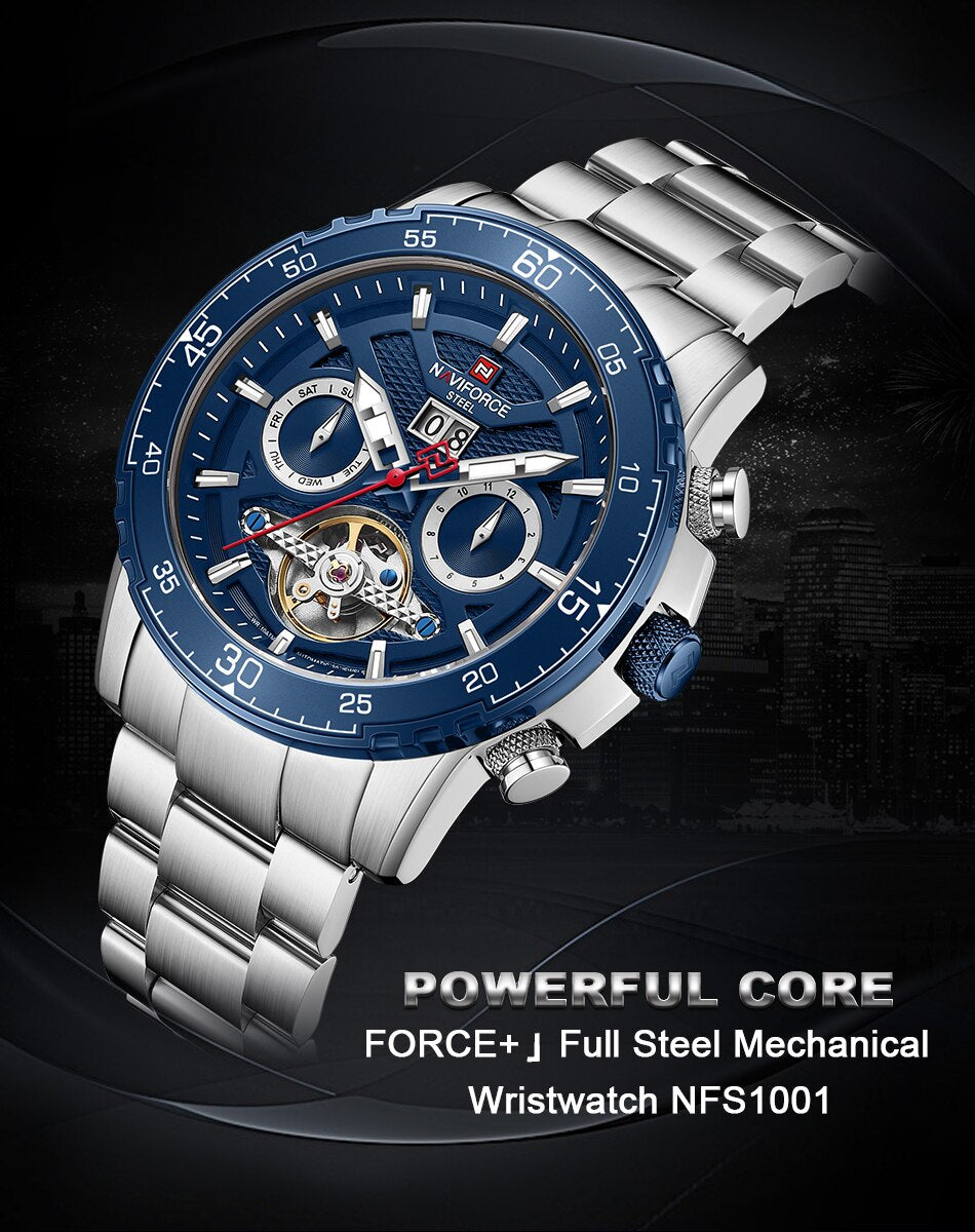 Luxury Original Premium Quality NAVIFORCE Waterproof Mechanical Watch | NF 62