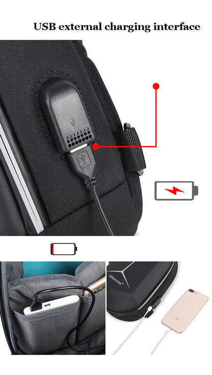 Anti-theft lock Chest-Bag - Side Bag - USB charging travel Shoulder Waterproof Crossbody Bag - KN Side Bag 02