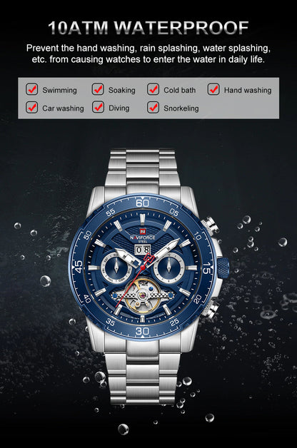 Luxury Original Premium Quality NAVIFORCE Waterproof Mechanical Watch | NF 62