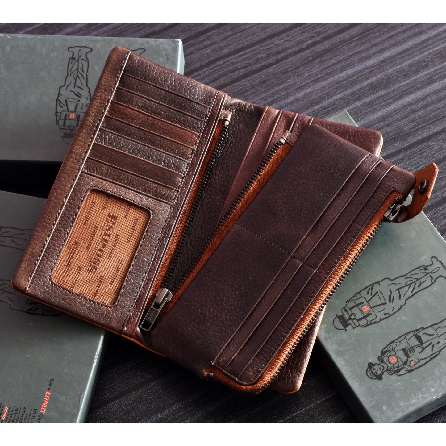 Original Esiposs Leather Long Wallet | Mobile Size Wallet | EPS Long 13