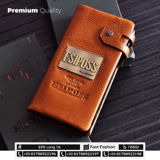 Original Esiposs Leather Long Wallet | Mobile Size Wallet | EPS Long 16