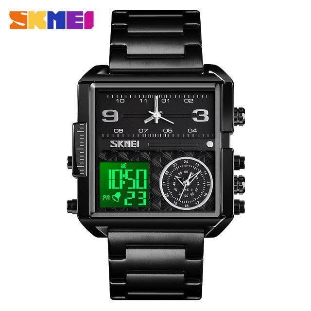 Original SKMEI 3 Time Unique Style LED Water Proof Digital Watch - SKMEI 50