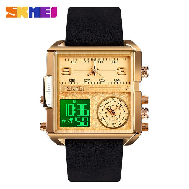 Original SKMEI 3 Time Unique Style LED Water Proof Digital Watch - SKMEI 50