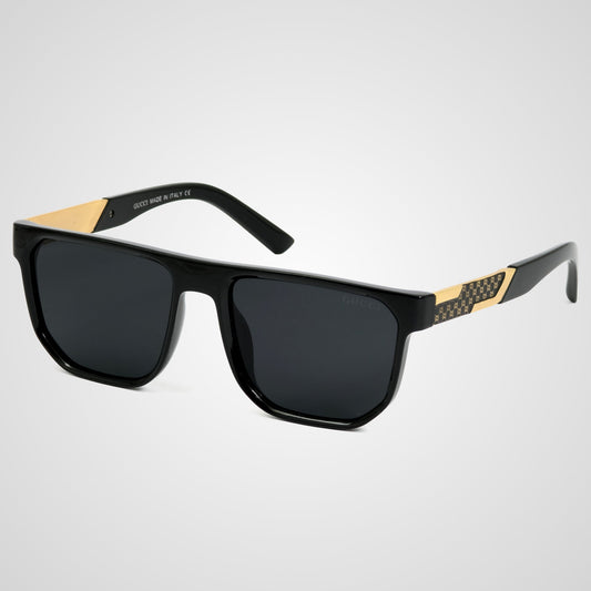 Luxury Matte Black Square Sunglasses | GC 68 B