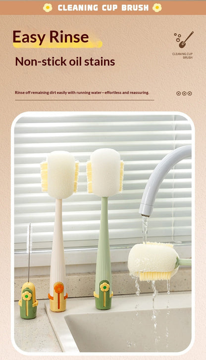 Multifunctional 5 in 1 Cup Brush Cleaning Tools,  Straw Brush Cleaner Bottle Lid Gap Cleaning Brush for Home Kitchen