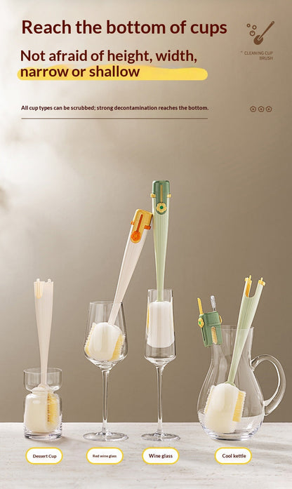 Multifunctional 5 in 1 Cup Brush Cleaning Tools,  Straw Brush Cleaner Bottle Lid Gap Cleaning Brush for Home Kitchen