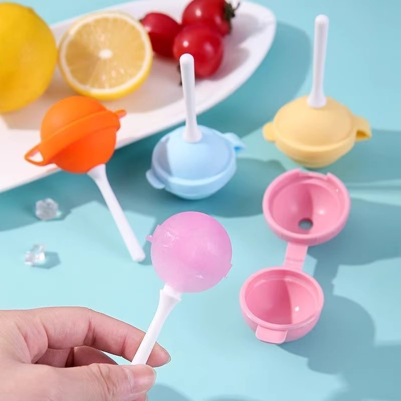 Lollipop Ice Cream FBA Standard Silicone Mold Food-Grade Ice Tray (6 Pcs)