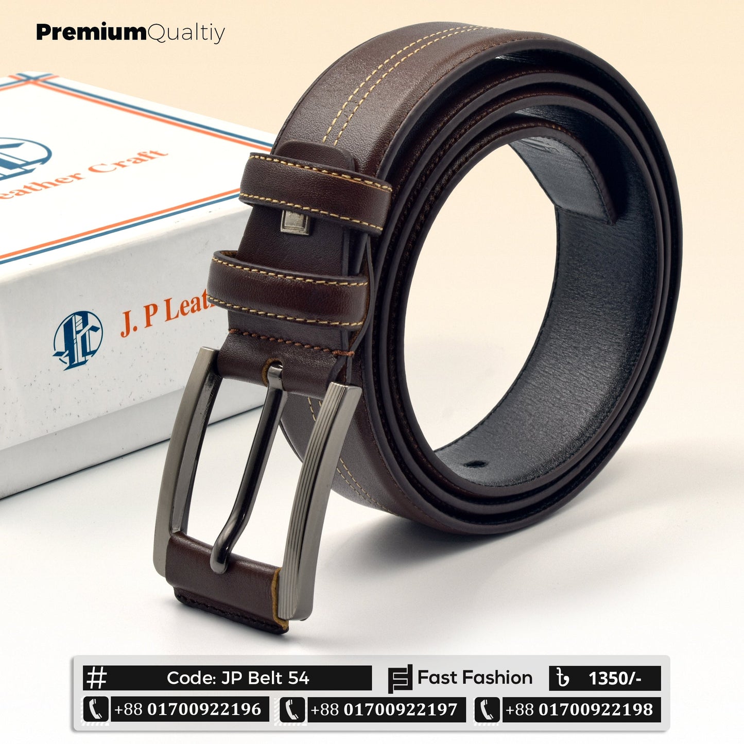 Premium Quality Original Leather Belt | JP Belt 54