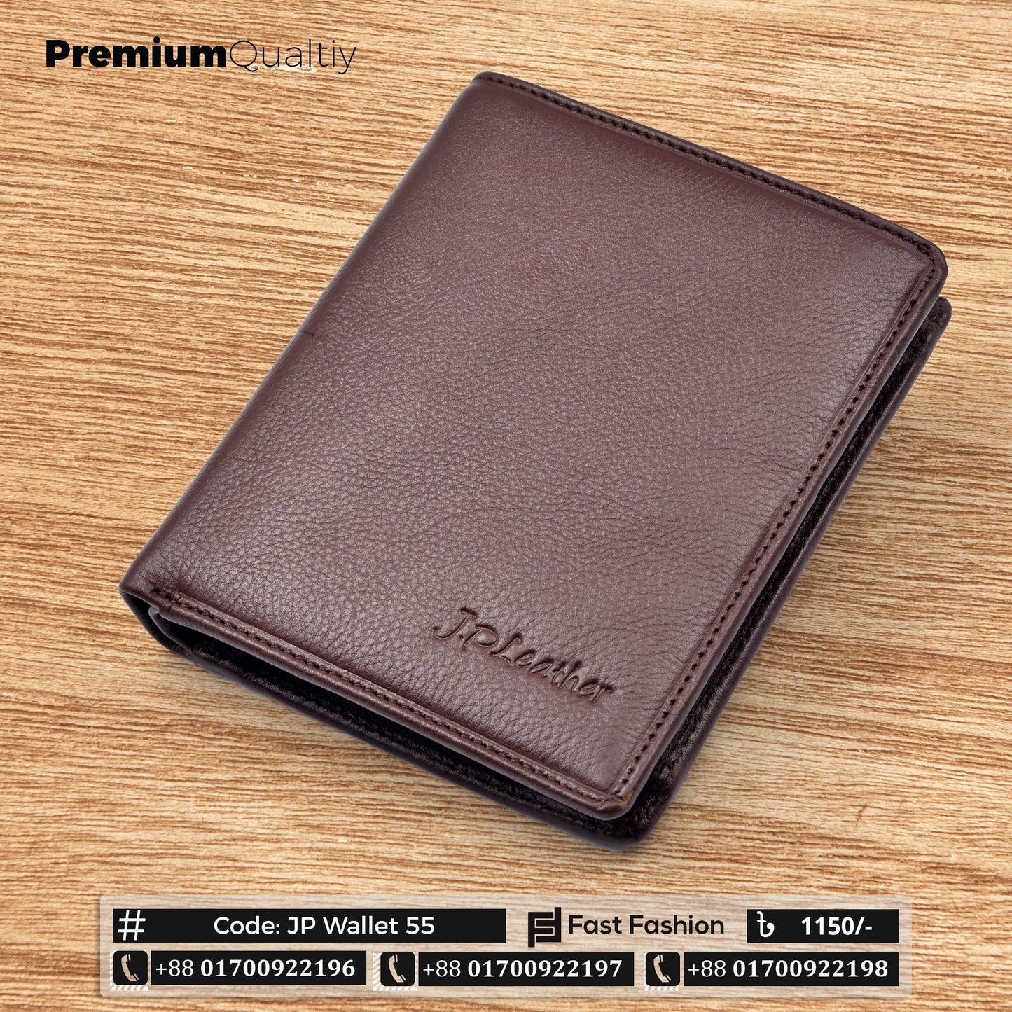 Original Leather Medium Size Premium Quality Wallet | JP Wallet 55