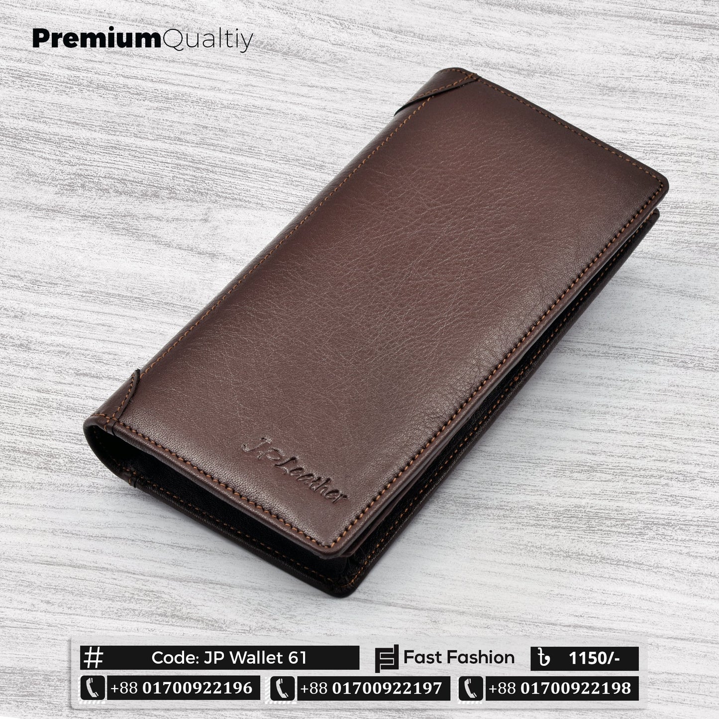 Premium Quality Original Leather Long Wallet | JP Long Wallet 61