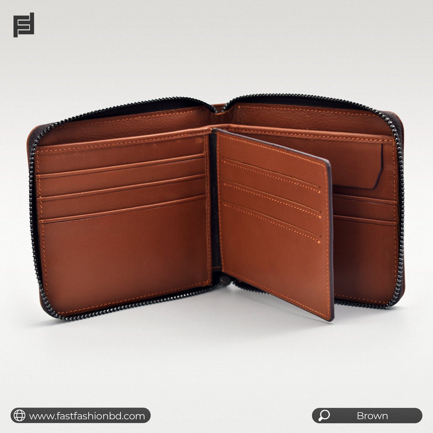 Original All Leather Full Zipper Premium Quality Wallet | JP Wallet 70