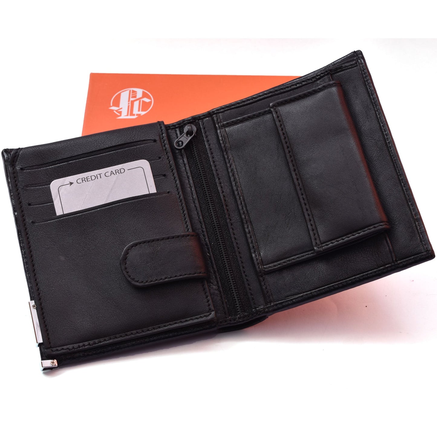 Black Color Pocket Size Premium Leather Wallet | JP Wallet 36