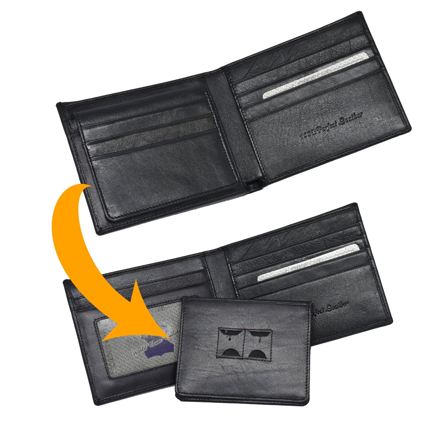 Original Leather Wallet Pocket Size | JP Wallet 46 Black | Online Shopping in Bangladesh