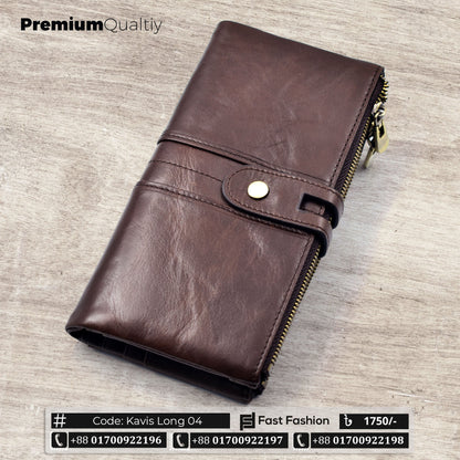 Original KAVI's Long Wallet | Original Leather Imported From China | KAVIS Long 04