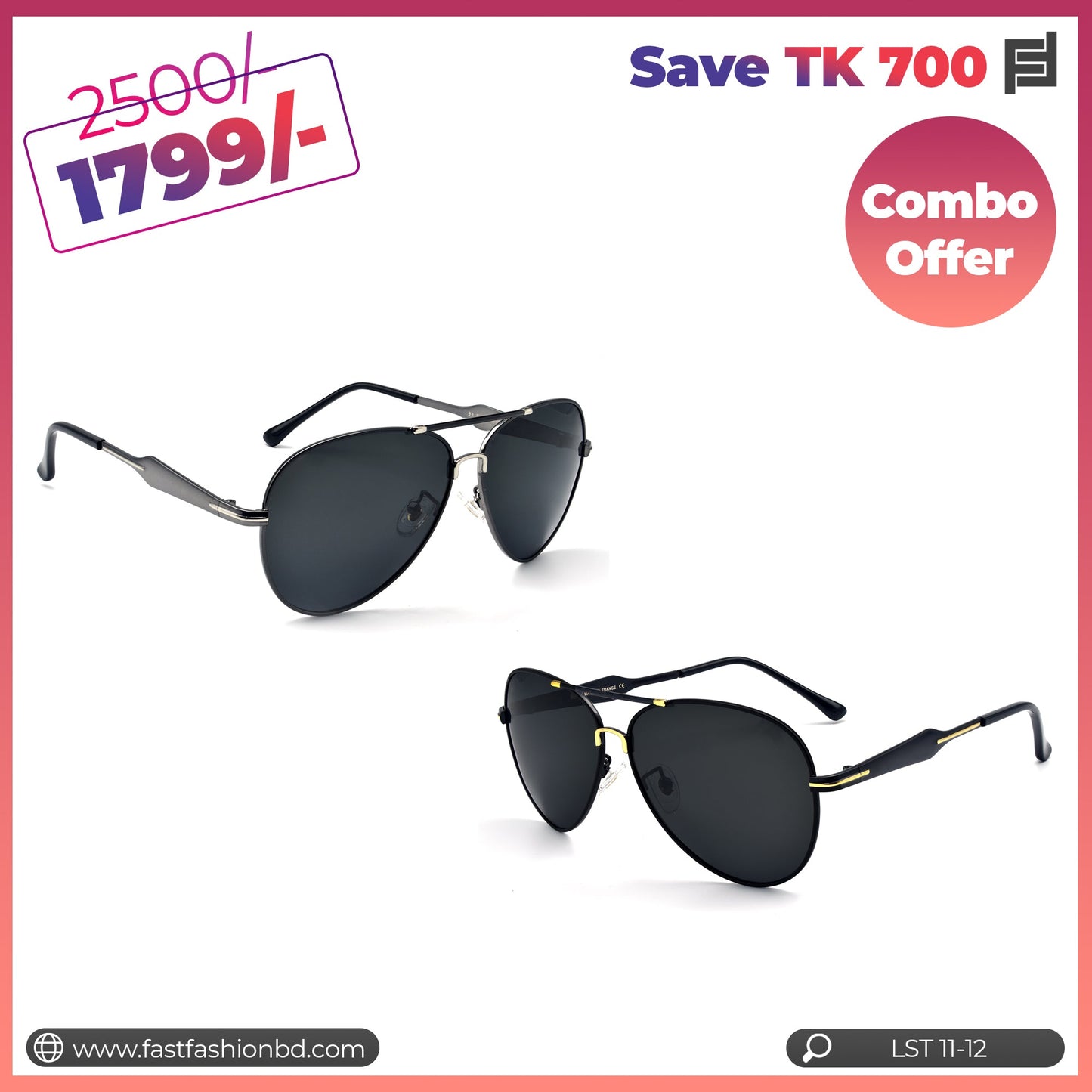 Combo Offer Save TK 700 on LST Sunglass - LST 11-12