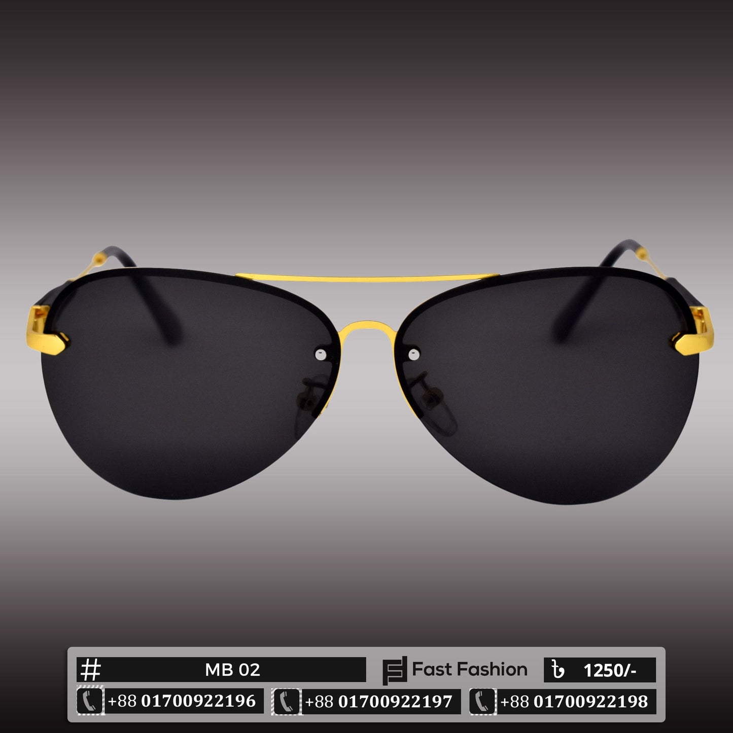 New Stylish Trendy Pilot Shape Business Class Polarized Sunglass | New MB 02