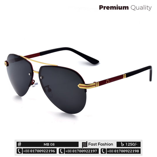 New Stylish Trendy Pilot Shape Business Class Polarized Sunglass | MB 08