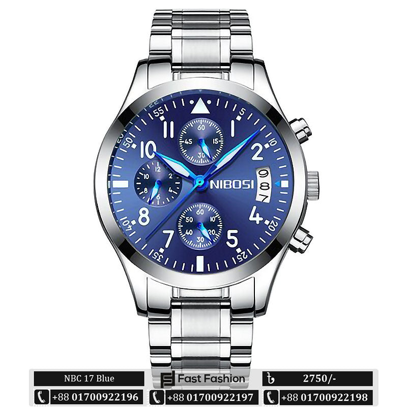 Stock Clearance Offer - Original Nibosi Luxury Watch For Men - NBC 17