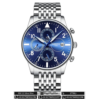 Original Nibosi Luxury Watch For Men - Exclusive Collection - NBC 22