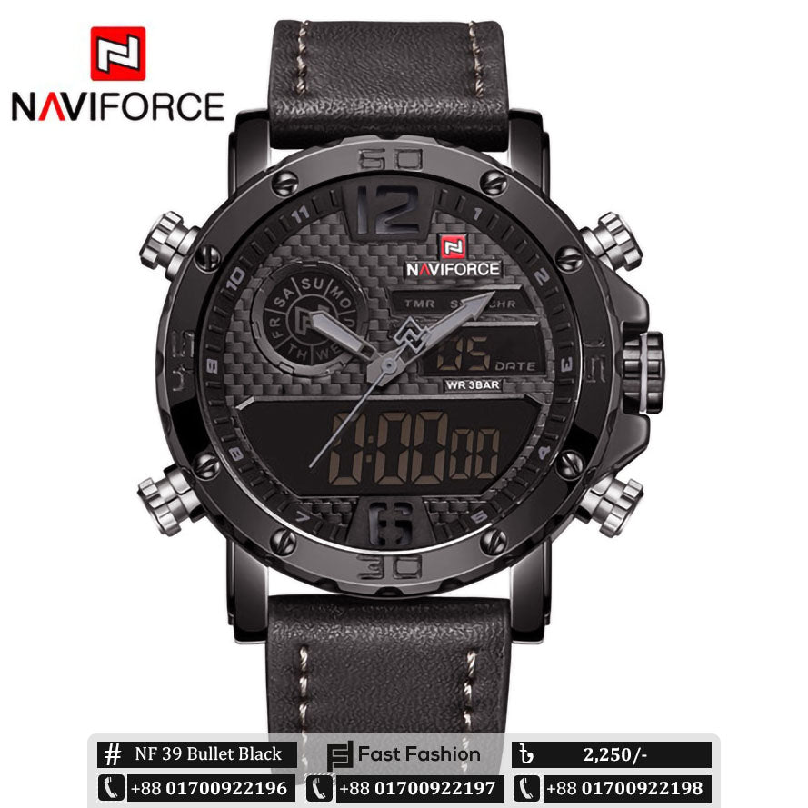 Original NAVIFORCE Stylish Waterproof Quartz Watch for Men | NF 39