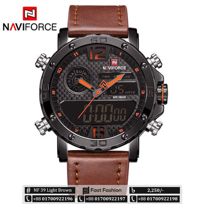 Original NAVIFORCE Stylish Waterproof Quartz Watch for Men | NF 39