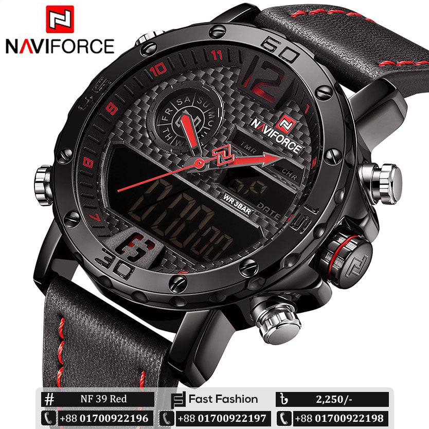 Original NAVIFORCE Stylish Waterproof Quartz Watch for Men | NF 39