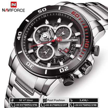 Original NAVIFORCE Stylish Waterproof Quartz Watch for Men | NF 47