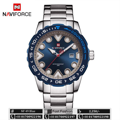 Original NAVIFORCE Stylish Waterproof Quartz Watch for Men | NF 49