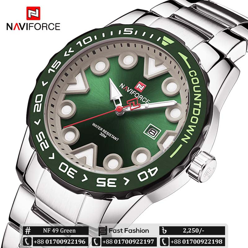 Original NAVIFORCE Stylish Waterproof Quartz Watch for Men | NF 49