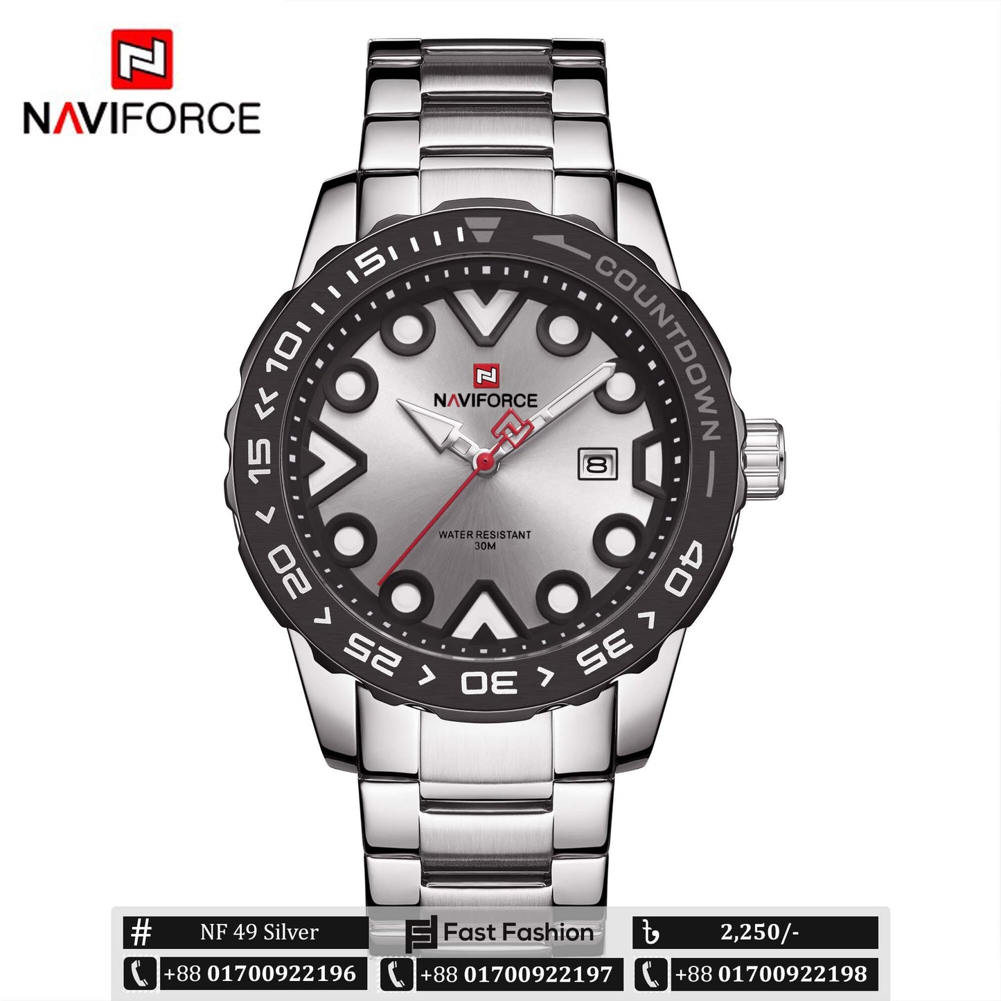 Original NAVIFORCE Stylish Waterproof Quartz Watch for Men | NF 49