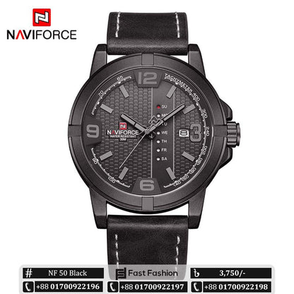 Original Premium Quality NAVIFORCE Stylish Waterproof Quartz Watch for Men | NF 50