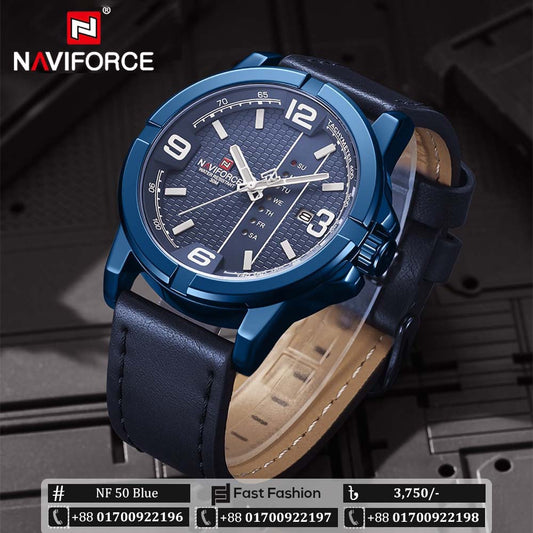 Original Premium Quality NAVIFORCE Stylish Waterproof Quartz Watch for Men | NF 50