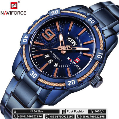 NAVIFORCE Stylish Trendy Waterproof Quartz Watch for Men | NF 56