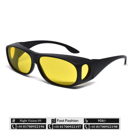 Stylish Night Vision Sunglass for Bikers - Night Vision 09