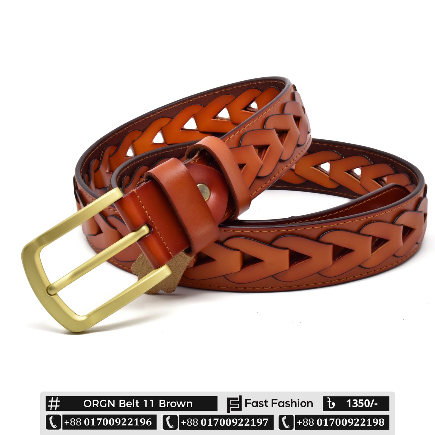 Cross Shaped Unique Style Quality Leather Belt | Imported from China | ORGN Belt 11