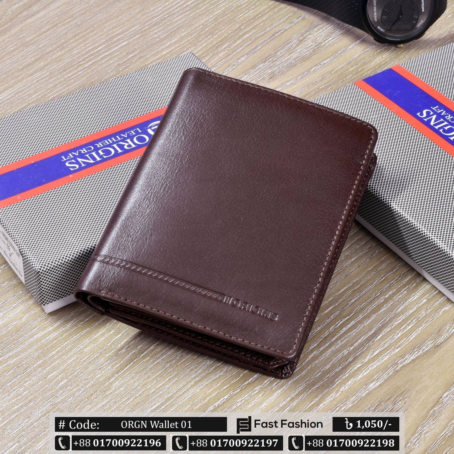 4 Part Pocket Size Premium Quality Leather Wallet for Men | ORGN Wallet 01