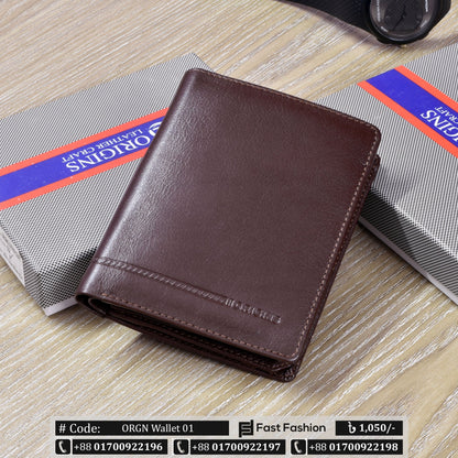 4 Part Pocket Size Premium Quality Leather Wallet for Men | ORGN Wallet 01