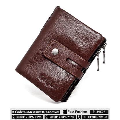 Stylish Pocket size Premium Quality Original Leather Wallet for Men | ORGN Wallet 09