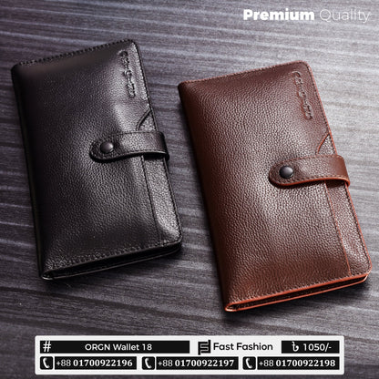 Premium Quality Original Leather Long Wallet | ORGN Wallet 18