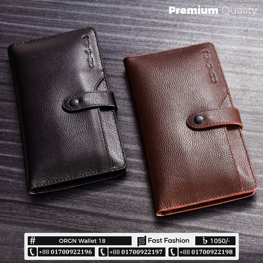 Premium Quality Original Leather Long Wallet | ORGN Wallet 18