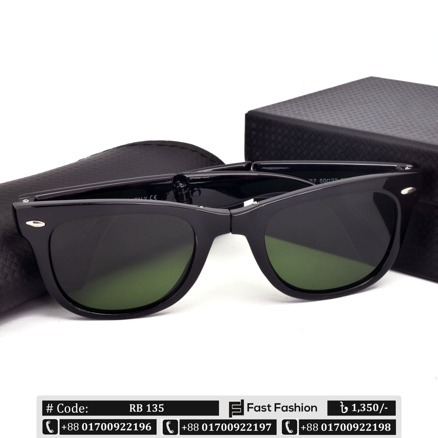 Wayfarer Shape Folding Classic Sunglass for Men | RB 135 | Stylish Sunglass