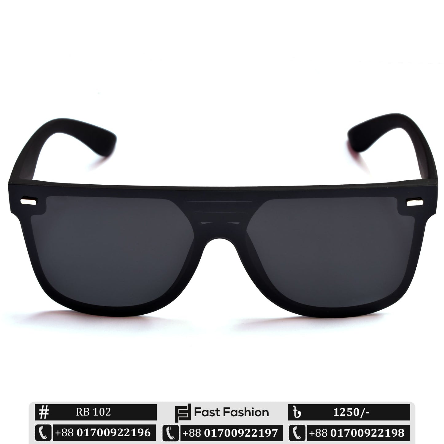 Stylish Royal Black Wayfarer Sunglass for Men | RB 102