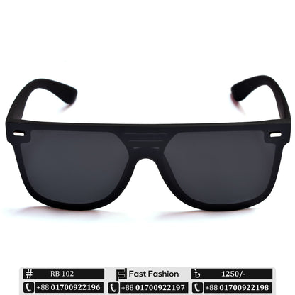 Stylish Royal Black Wayfarer Sunglass for Men | RB 102