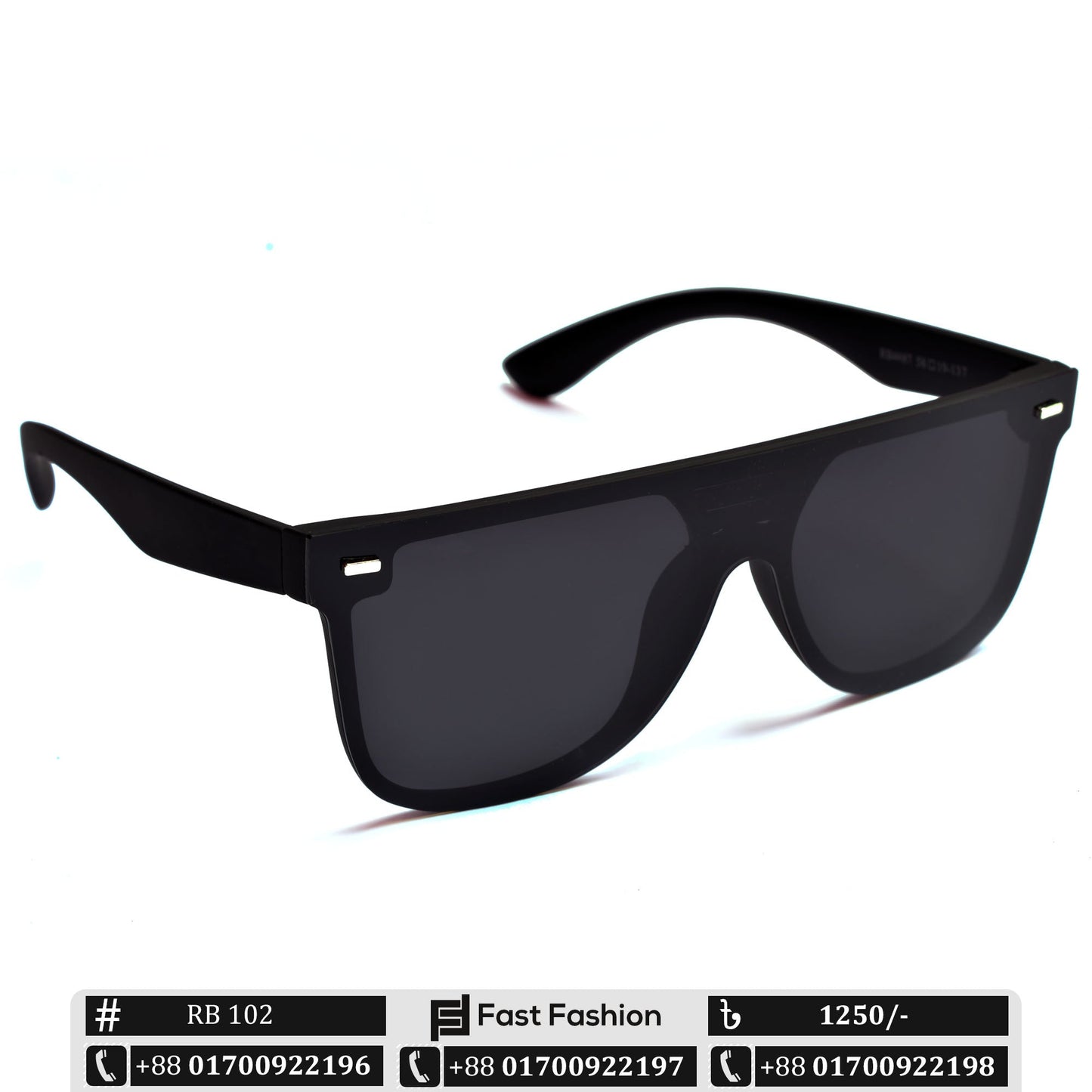 Stylish Royal Black Wayfarer Sunglass for Men | RB 102